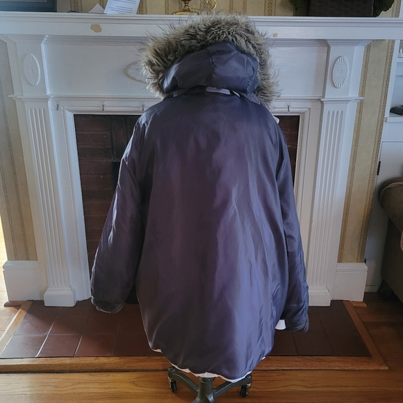 FREE TECH White Puffer Hooded Jacket Size 2X 18W/20W - Picture 10 of 14